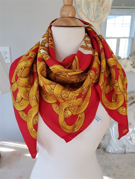 scarves chanel|vintage Chanel scarves.